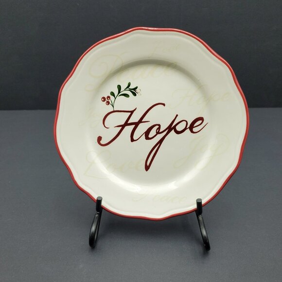 Better Homes and Gardens Heritage Collection Holiday Sentiments Dessert Plates - Picture 3 of 8